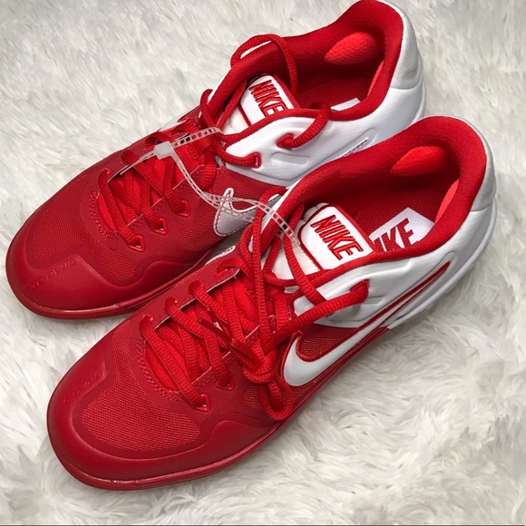 HP 🥳 NEW Nike Zoom Air Alpha Baseball Cleats Blood Red - Picture 9 of 11